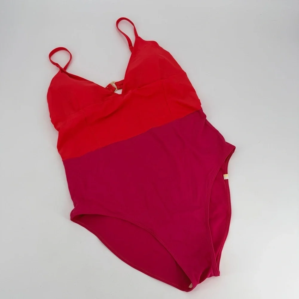 Summersalt Wave One Piece Colorblock Swimsuit Swim 14